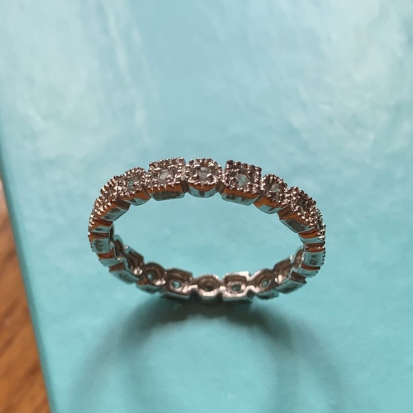 Silver band with crystals - Picture 1 of 2